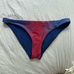 Hurley Blue and Red USA Women's Swim Bottom